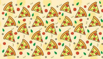 pizza slice patroon achtergrond. vector illustratie