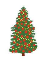 Kerstmis boom versierd illustratie vector