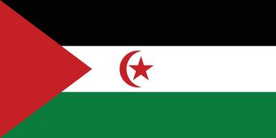 vlag van de sahrawi Arabisch democratisch republiek vector