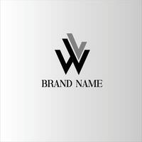 w v eerste brief logo ontwerp vector