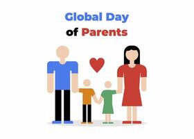 wereldwijde dag van ouders vector
