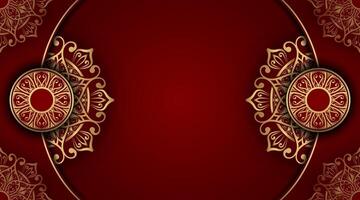 luxe achtergrond met gouden mandala ornament vector