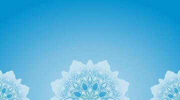 blauw helling achtergrond met mandala decoratie vector