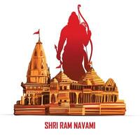 RAM navami Hindoe festival kaart viering achtergrond vector