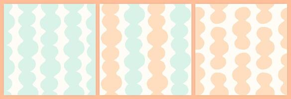 abstract vormen naadloos patroon reeks in een gedempt pastel kleur palet. vector