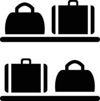 bagage opslagruimte iso symbool vector