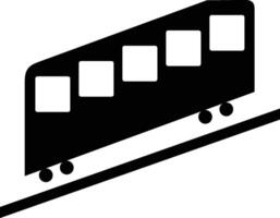 kabelbaan of kabel spoorweg vervoer faciliteit iso symbool vector