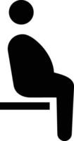 prioriteit stoelen voor zwaarlijvig mensen iso toegankelijkheid symbool vector