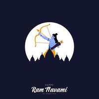 happy ram navami festival van india social media post vector