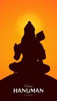 gelukkig Hanuman Jayanti sociaal media post de festival van Indië vector