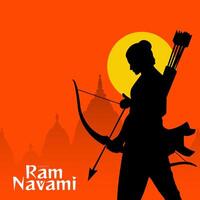 happy ram navami festival van india social media post vector