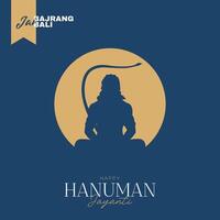 gelukkig Hanuman Jayanti sociaal media post de festival van Indië vector