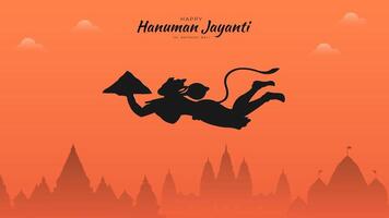 gelukkig Hanuman Jayanti sociaal media post de festival van Indië vector