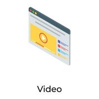 video website concepten vector