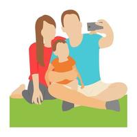 concepten voor familiefoto's vector