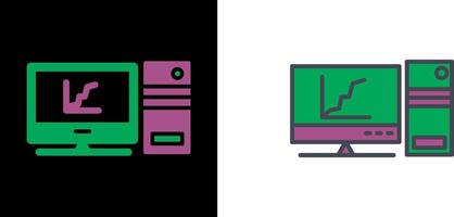 diagram lijn scherm icoon vector