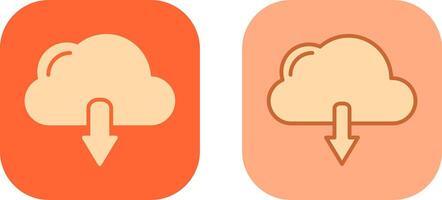 cloud download icoon vector