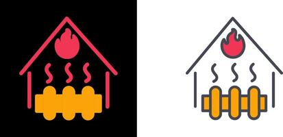 pictogram verwarmingssysteem vector