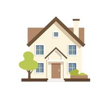 huis, illustratie van gemakkelijk huis geïsoleerd Aan wit achtergrond,plat ontwerp icoon illustratie vector