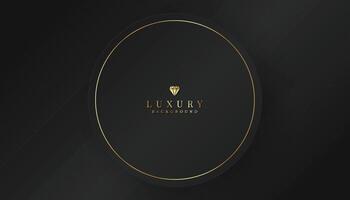 zwart luxe achtergrond met premie goud element vector