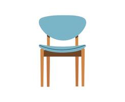 blauw fauteuil Scandinavisch geïsoleerd Aan wit achtergrondvoor de interieurs van kamers. illustratie vlak stijl vector