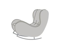 gary fauteuil Scandinavisch geïsoleerd Aan wit achtergrondvoor de interieurs van kamers. illustratie vlak stijl vector