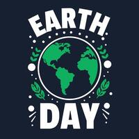 aarde dag gemakkelijk t-shirt ontwerp vector