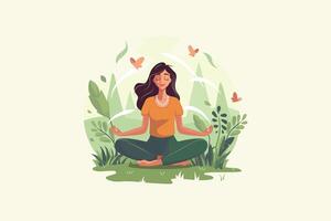 yoga meisje illustratie vector