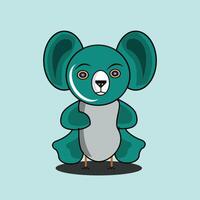 schattig baby koala tekenfilm icoon illustratie vector