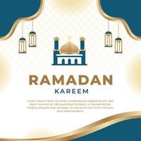 Ramadan kareem Islamitisch banier achtergrond vector