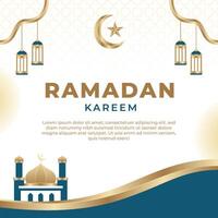 Ramadan kareem Islamitisch banier achtergrond vector