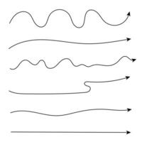 hand- getrokken lijn pijlen set. illustratie. vector
