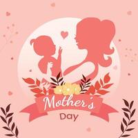 gelukkig moeder dag. plein poster voor speciaal moeder dag. vector