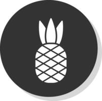 ananas glyph grijs cirkel icoon vector