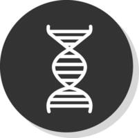 dna glyph grijs cirkel icoon vector