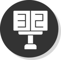 scorebord glyph grijs cirkel icoon vector