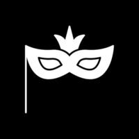 carnaval masker glyph omgekeerd icoon vector