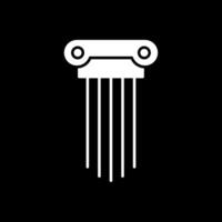 Grieks pijlers glyph omgekeerd icoon vector