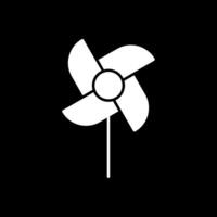 pinwheel glyph omgekeerd icoon vector