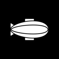 zeppelin glyph omgekeerd icoon vector