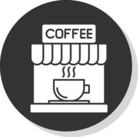 koffie glyph grijs cirkel icoon vector