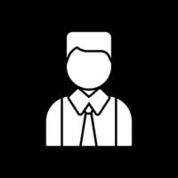 avatar glyph omgekeerd pictogram vector