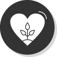 eco vriendelijk glyph grijs cirkel icoon vector