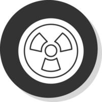 nucleair glyph grijs cirkel icoon vector