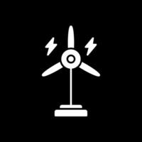 eolic turbine glyph omgekeerd icoon vector