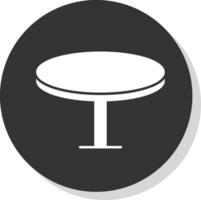 ronde tafel glyph grijs cirkel icoon vector