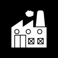 industrie glyph omgekeerd icoon vector