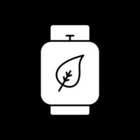 bio gas- glyph omgekeerd icoon vector