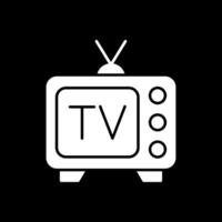 tv glyph omgekeerd pictogram vector