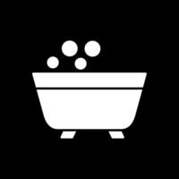 badkuip glyph omgekeerd pictogram vector